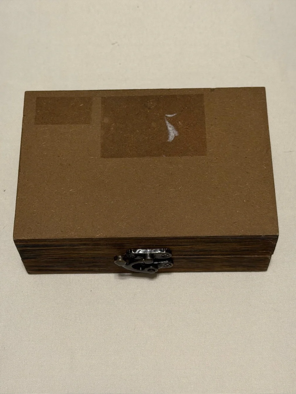 White Patterned Valentine’s Day LOVE Sign & Brown Western Wedding Ring Box